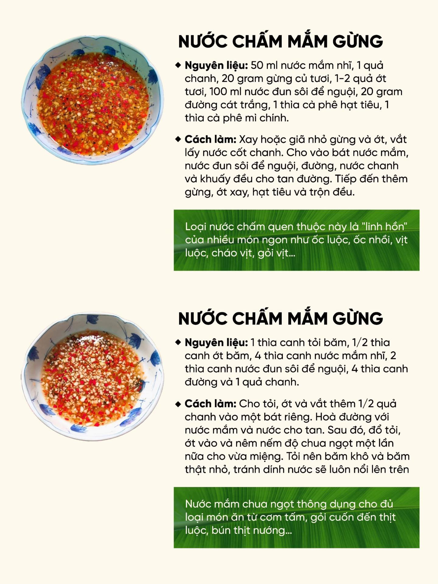 Tổng hợp công thức 8 loại nước chấm Việt Nam ngon tuyệt: Mắm gừng, Xì dầu, Thái Lan, Muối ớt xanh