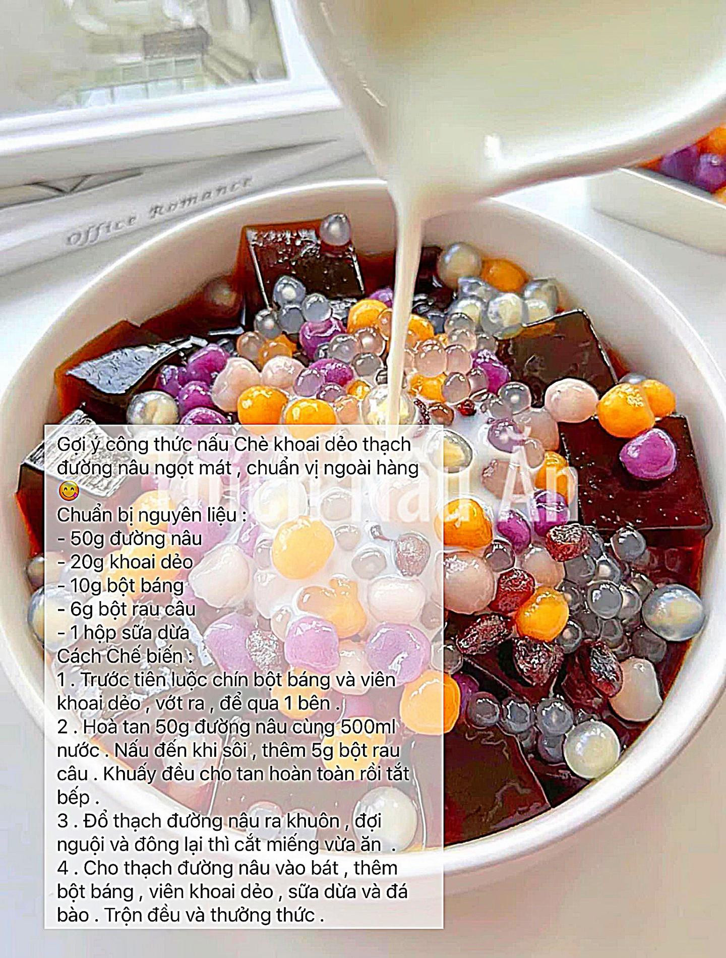 Tổng hợp công thức các món chè thanh mát giải nhiệt: Chè đậu xanh, thạch dừa mít, trân châu sợi