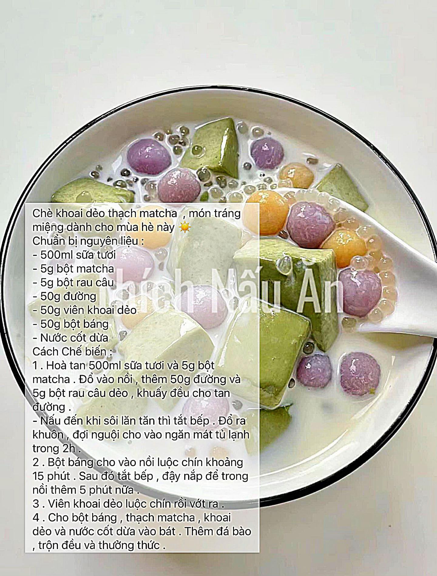 Tổng hợp công thức các món chè thanh mát giải nhiệt: Chè đậu xanh, thạch dừa mít, trân châu sợi