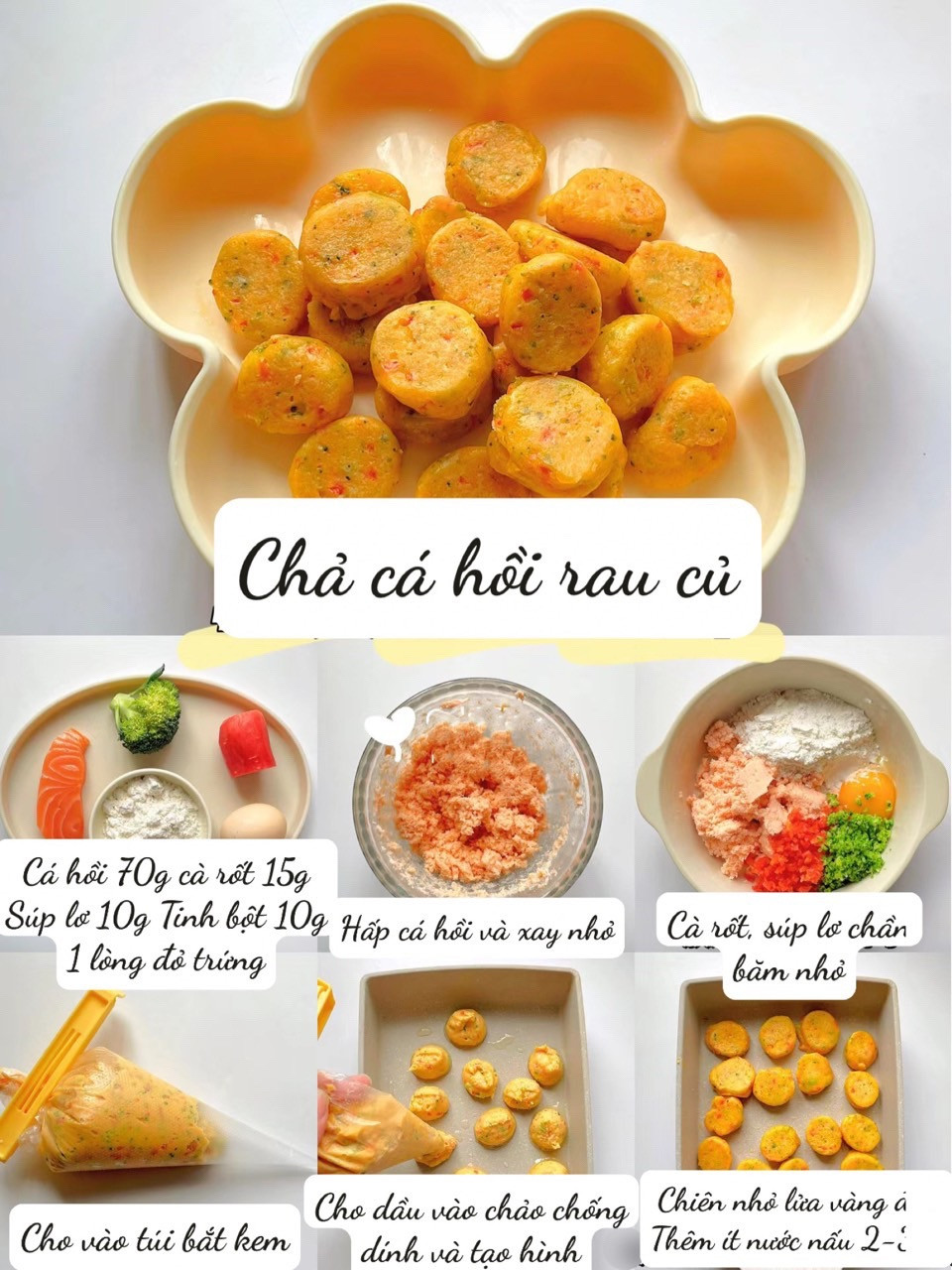 Tổng hợp công thức chế biến các món chả ngon cho bé ăn dặm: Chả cá hồi, thịt bò, thịt heo và tôm