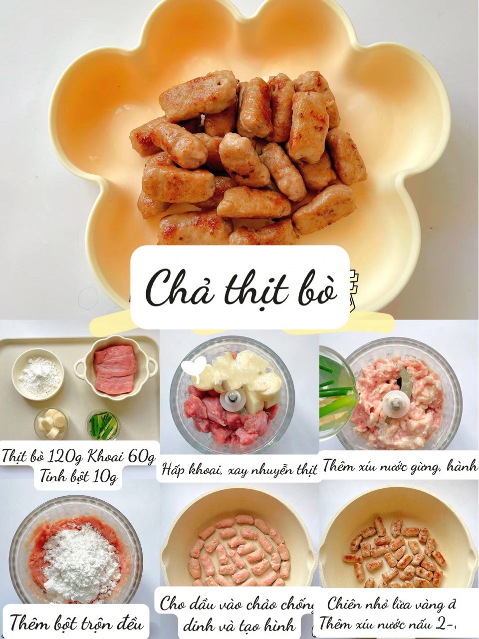 Tổng hợp công thức chế biến các món chả ngon cho bé ăn dặm: Chả cá hồi, thịt bò, thịt heo và tôm