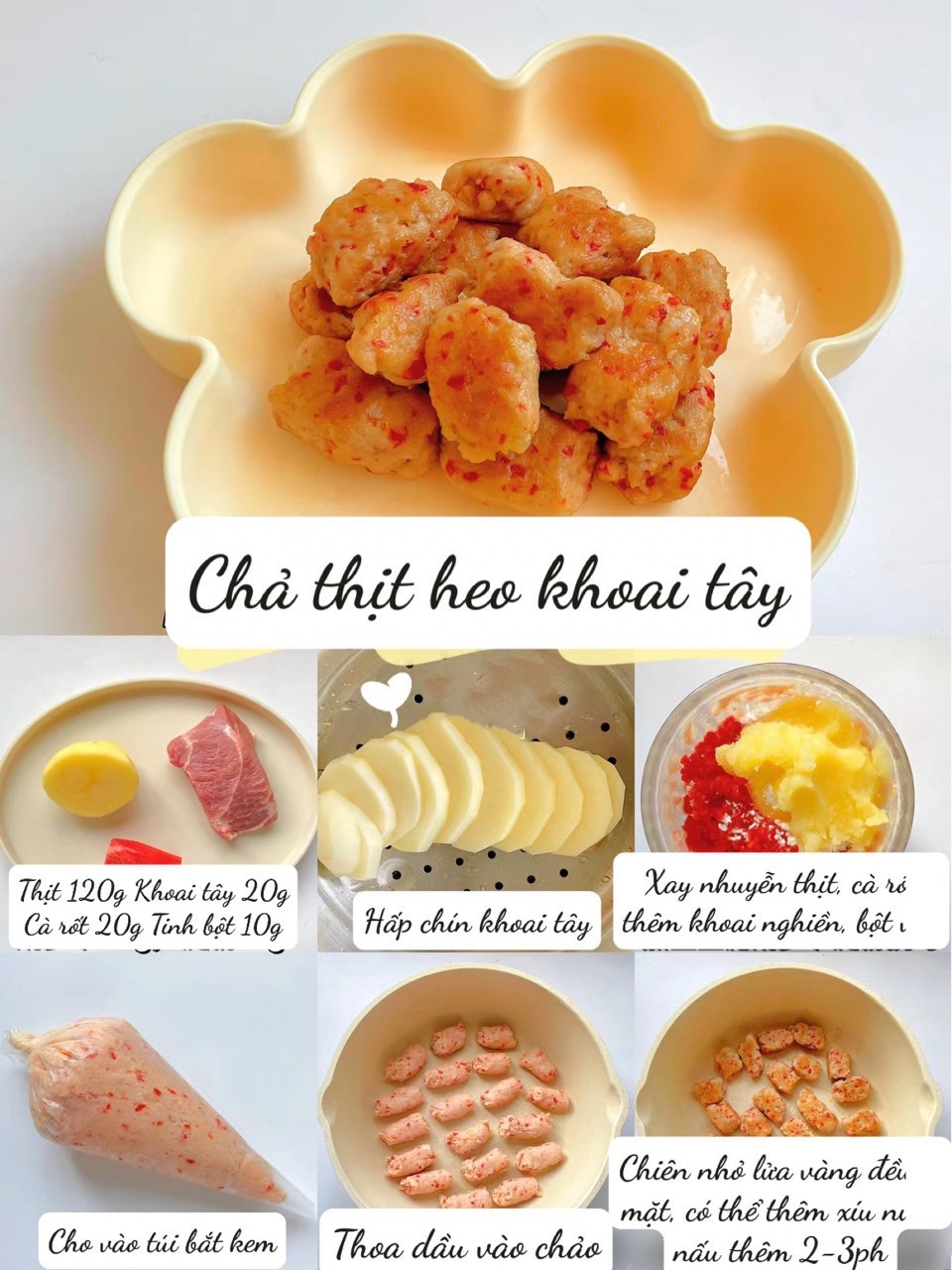 Tổng hợp công thức chế biến các món chả ngon cho bé ăn dặm: Chả cá hồi, thịt bò, thịt heo và tôm