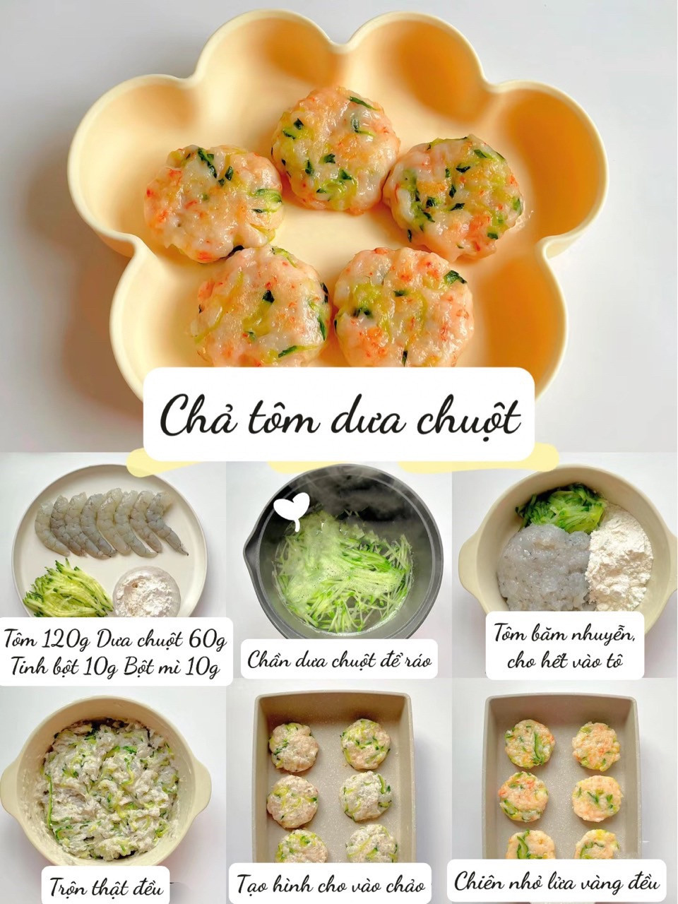 Tổng hợp công thức chế biến các món chả ngon cho bé ăn dặm: Chả cá hồi, thịt bò, thịt heo và tôm