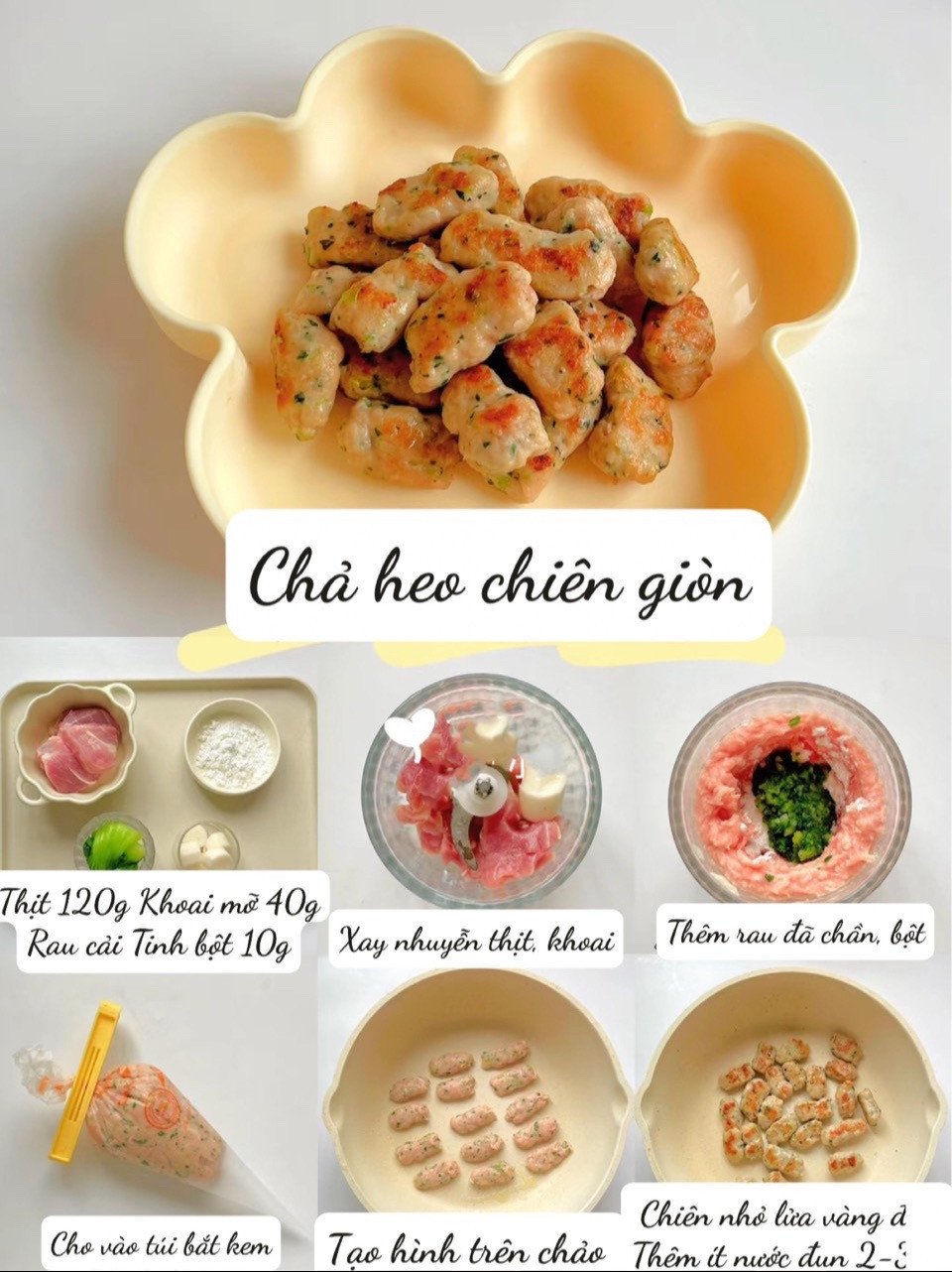 Tổng hợp công thức chế biến các món chả ngon cho bé ăn dặm: Chả cá hồi, thịt bò, thịt heo và tôm