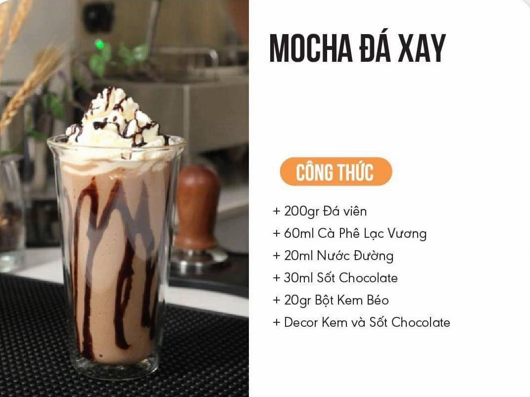 Tổng hợp công thức đồ uống: Matcha Latte Xoài, Trà Táo Xanh, Mocha Đá Xay và Mocktail Coldbrew Chanh Xanh