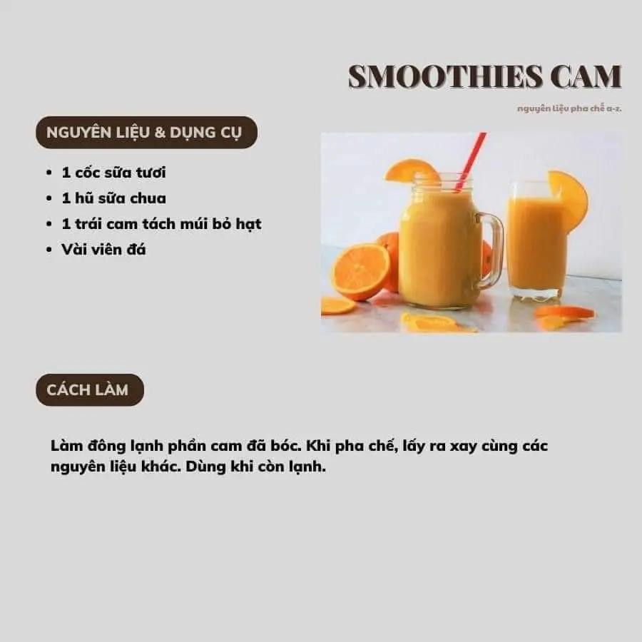 Tổng hợp công thức đồ uống: Trà chanh nước hoa mật ong, Yakult Chocoba, Yakult Papaya, Smoothie quả mâm xôi và socola, Smoothie chanh bạc hà