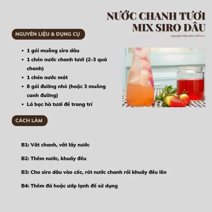 Tổng hợp công thức đồ uống: Trà chanh nước hoa mật ong, Yakult Chocoba, Yakult Papaya, Smoothie quả mâm xôi và socola, Smoothie chanh bạc hà