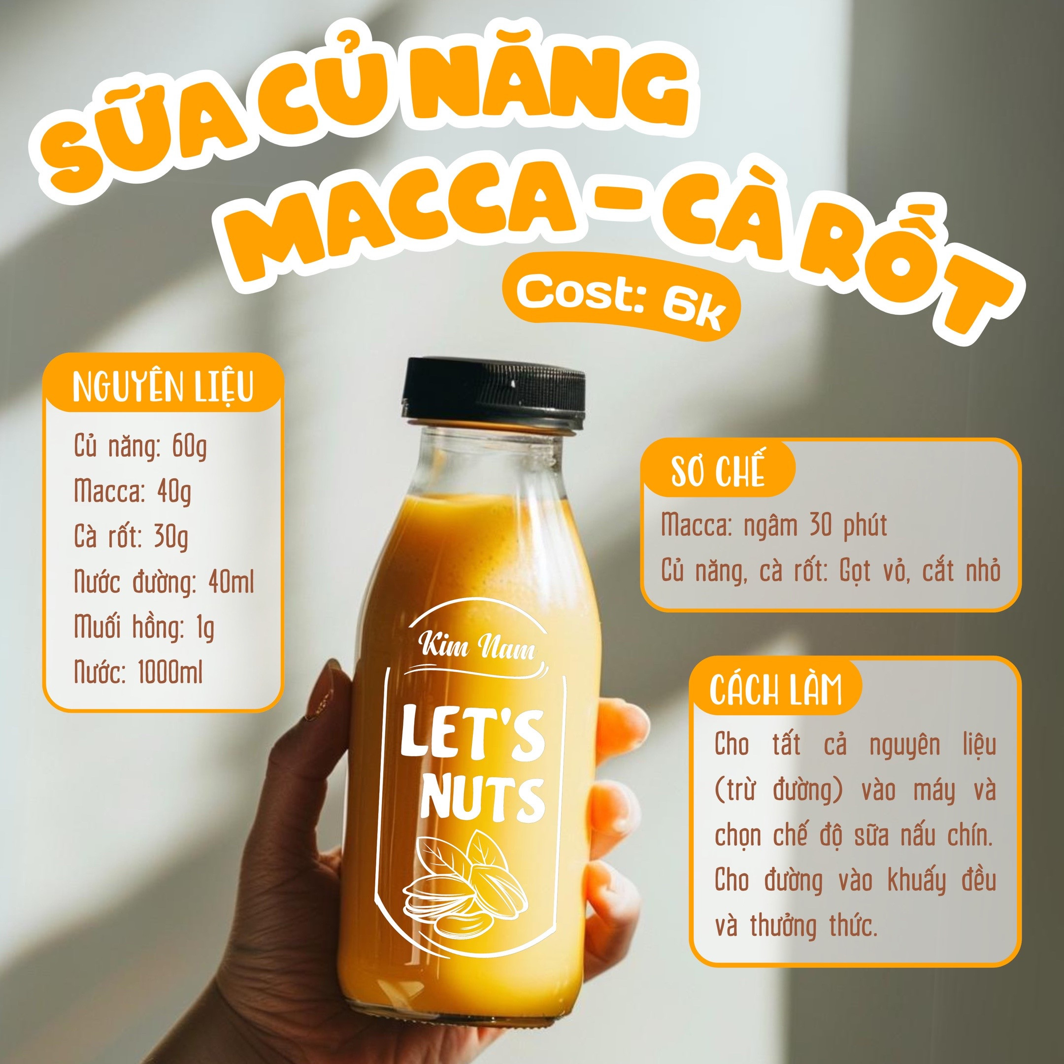 Tổng hợp công thức kinh doanh sữa hạt cost thấp: Hạt điều củ dền, đậu xanh rau má, củ năng macca cà rốt, diêm mạch matcha và gạo lứt hạt thông