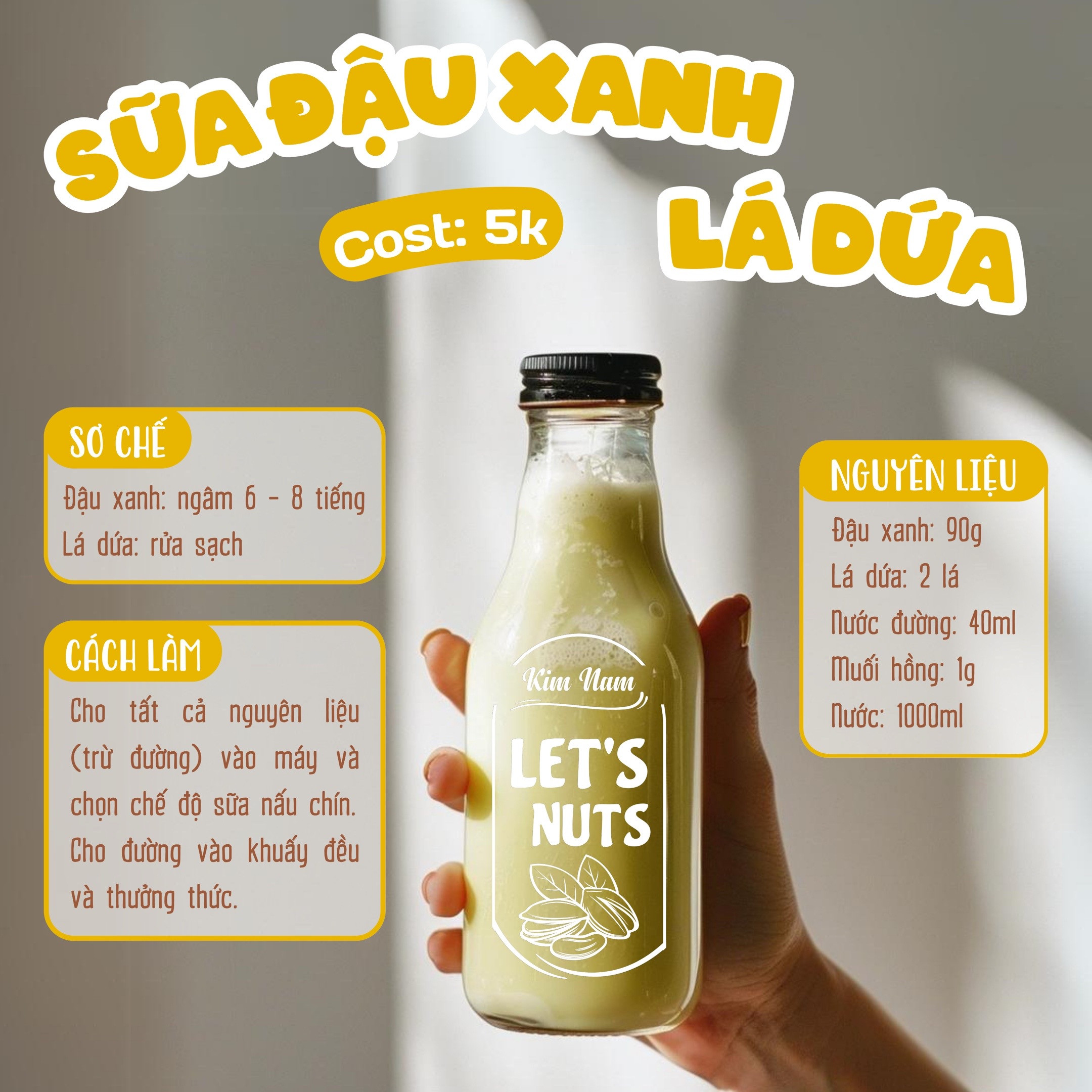 Tổng hợp công thức kinh doanh sữa hạt cost thấp: Hạt điều củ dền, đậu xanh rau má, củ năng macca cà rốt, diêm mạch matcha và gạo lứt hạt thông