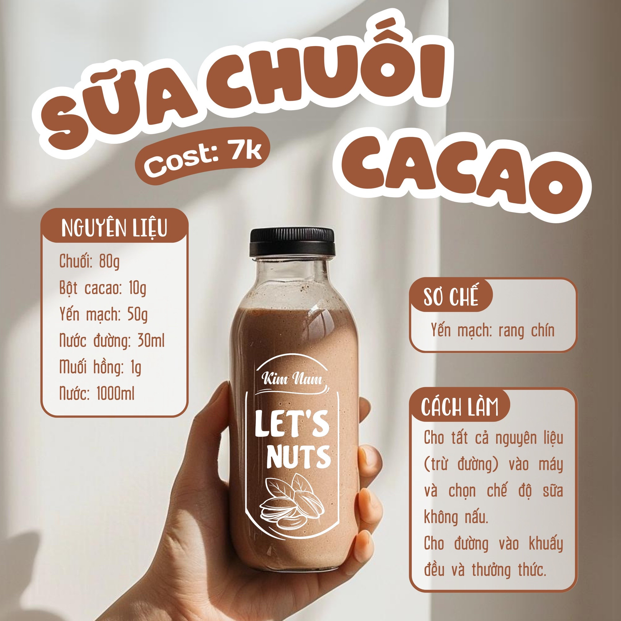 Tổng hợp công thức kinh doanh sữa hạt cost thấp: Hạt điều củ dền, đậu xanh rau má, củ năng macca cà rốt, diêm mạch matcha và gạo lứt hạt thông