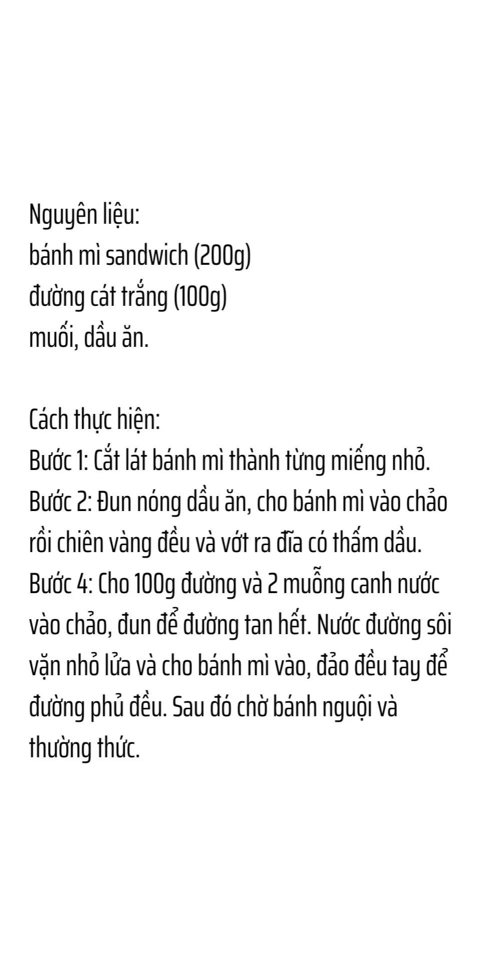 Tổng hợp công thức làm bánh flan, bánh mì ngào đường và snack khoai tây giòn ngon