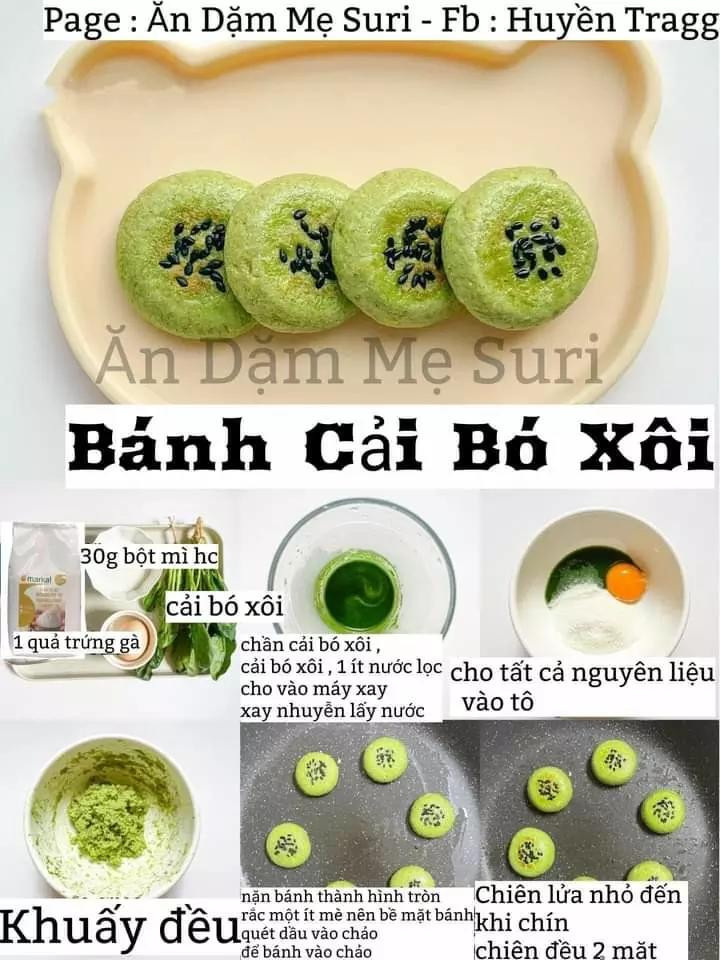 Tổng hợp công thức làm bánh gạo cho bé: bí xanh, chuối, táo đỏ khô, táo và trứng