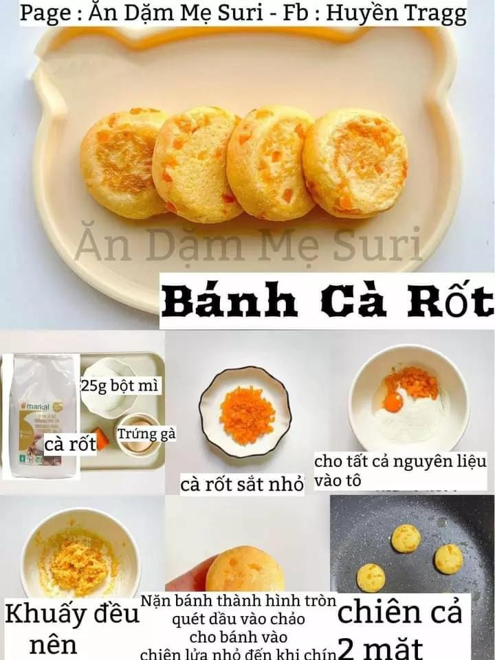 Tổng hợp công thức làm bánh gạo cho bé: bí xanh, chuối, táo đỏ khô, táo và trứng