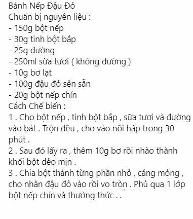 Tổng hợp công thức làm Bánh Nếp nhân Đậu Đỏ, Đậu Phộng và Khoai Môn dẻo thơm