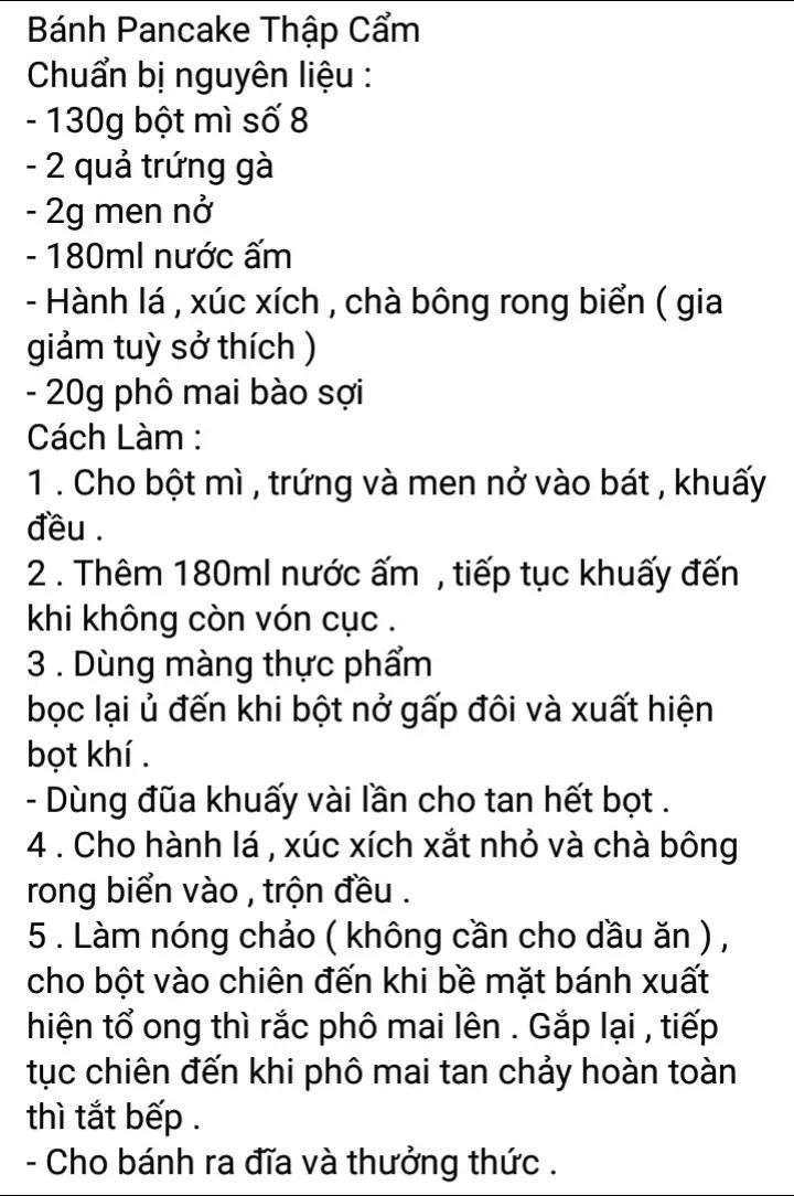 Tổng hợp công thức làm bánh trứng phô mai, bánh thịt nấm và pancake thập cẩm ngon miệng