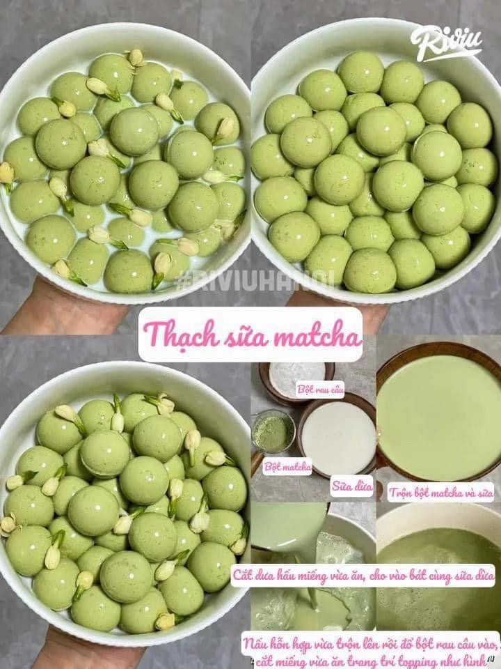 Tổng hợp công thức làm chè trái cây: Chè dưa tươi, Chè dưa hấu, Thạch sữa matcha và Chè chanh dây
