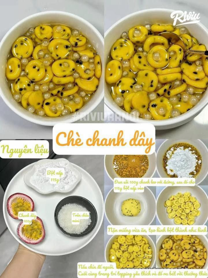 Tổng hợp công thức làm chè trái cây: Chè dưa tươi, Chè dưa hấu, Thạch sữa matcha và Chè chanh dây