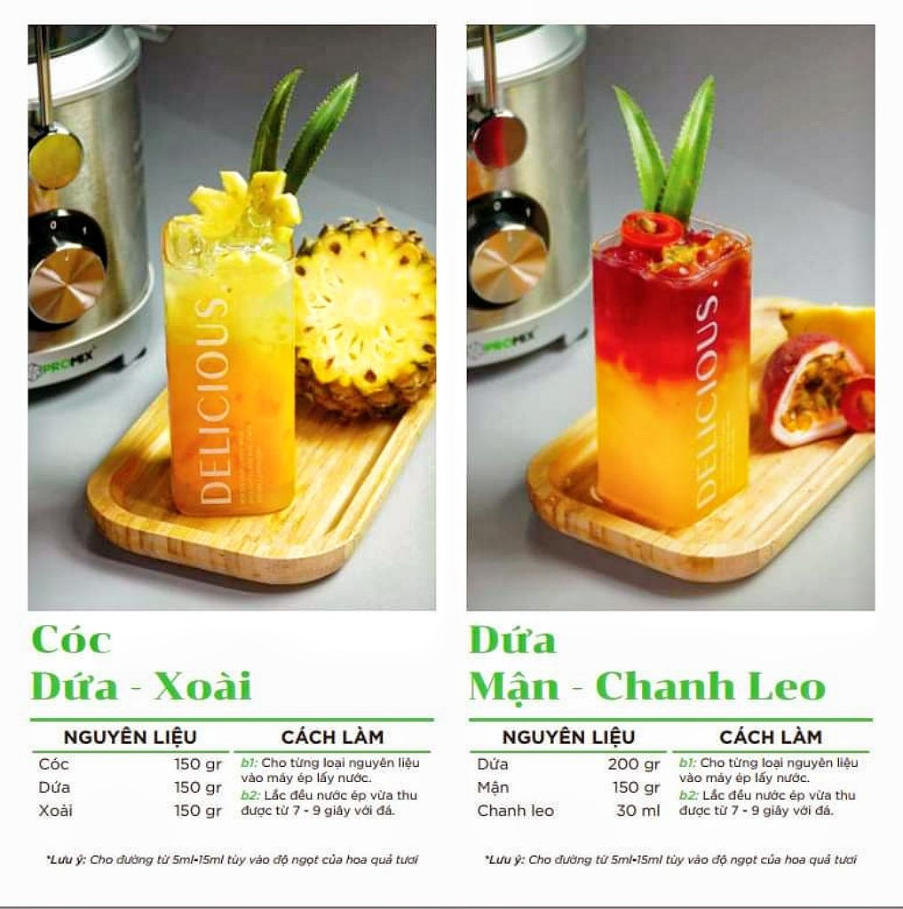 Tổng hợp công thức làm nước ép trái cây và rau củ mix đa dạng hương vị