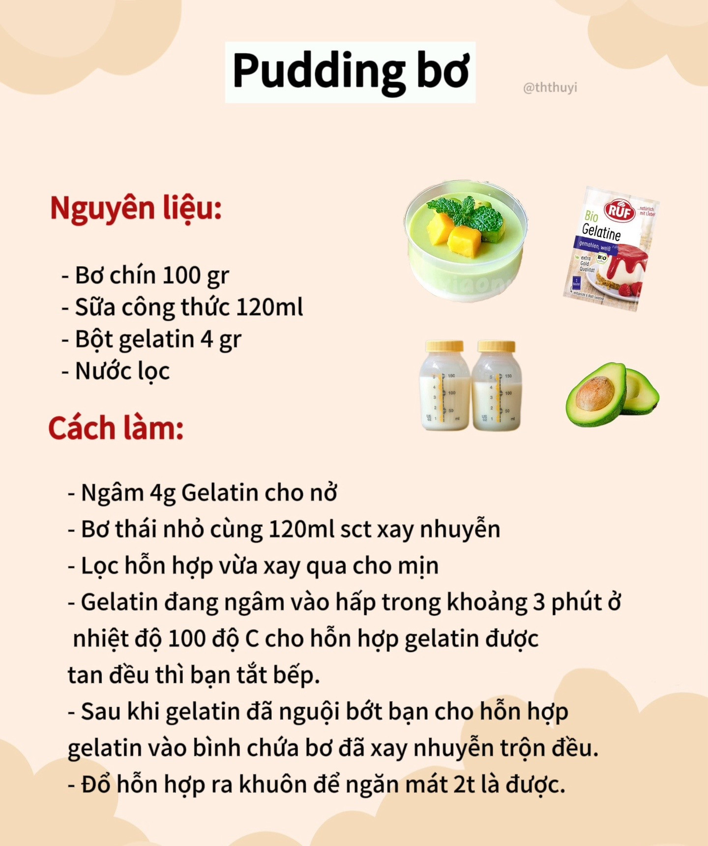 Tổng hợp công thức làm pudding cho bé ăn dặm: trứng sữa, xoài, phô mai bí đỏ, bơ và khoai lang tím