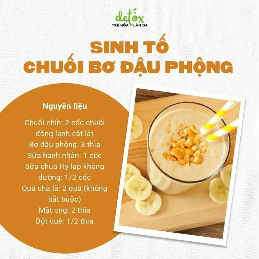 Tổng hợp công thức làm sinh tố chuối ngon và bổ dưỡng: bơ đậu phộng, hạt chia, rau bina, xoài và dứa