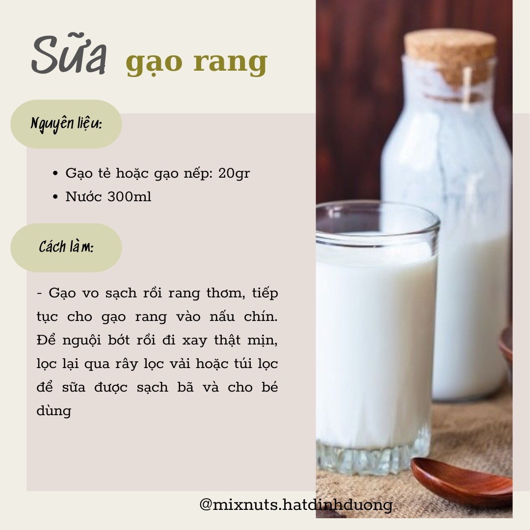 Tổng hợp công thức làm sữa hạt dinh dưỡng cho bé: yến mạch, gạo rang, kê, đậu xanh và hạt sen