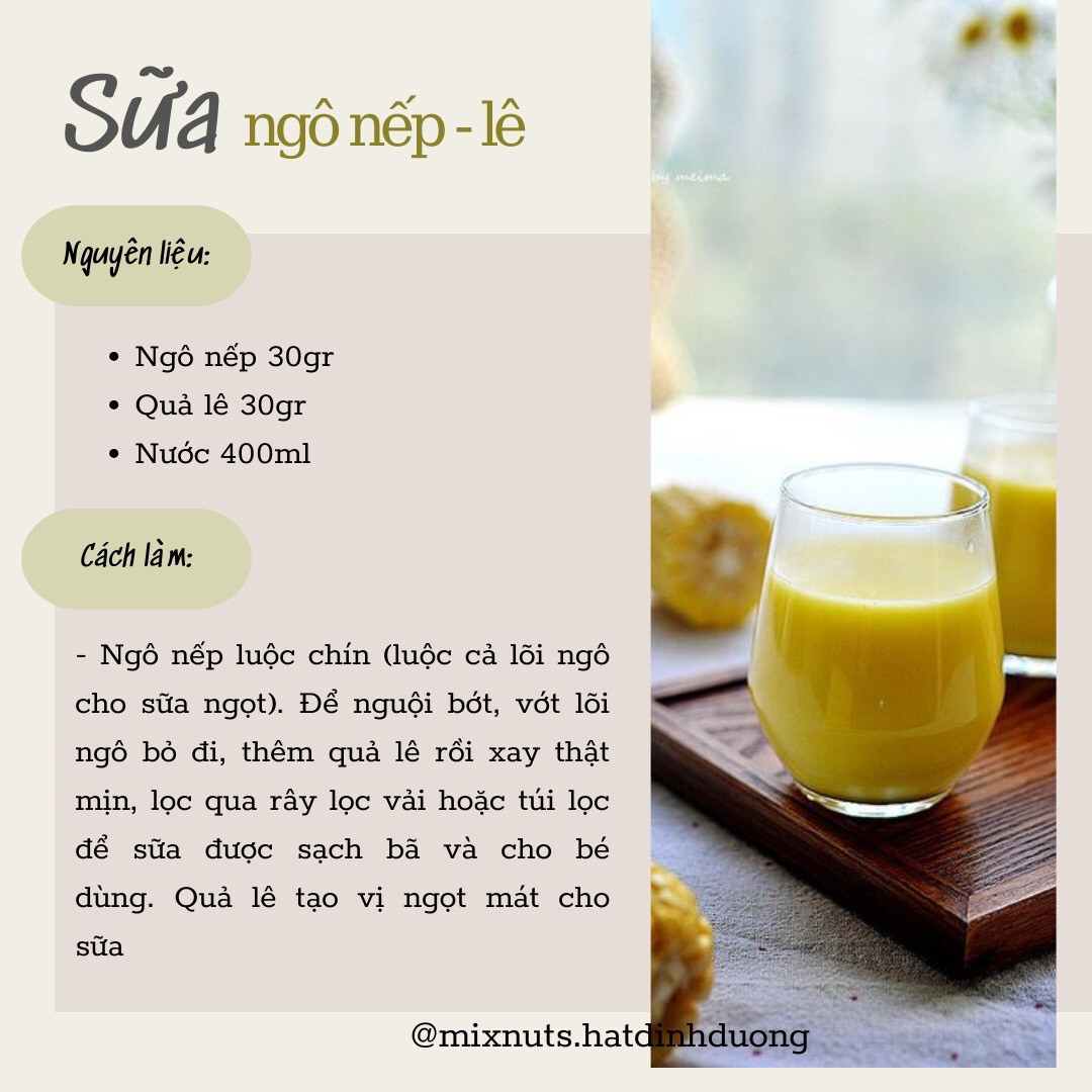 Tổng hợp công thức làm sữa hạt dinh dưỡng cho bé: yến mạch, gạo rang, kê, đậu xanh và hạt sen