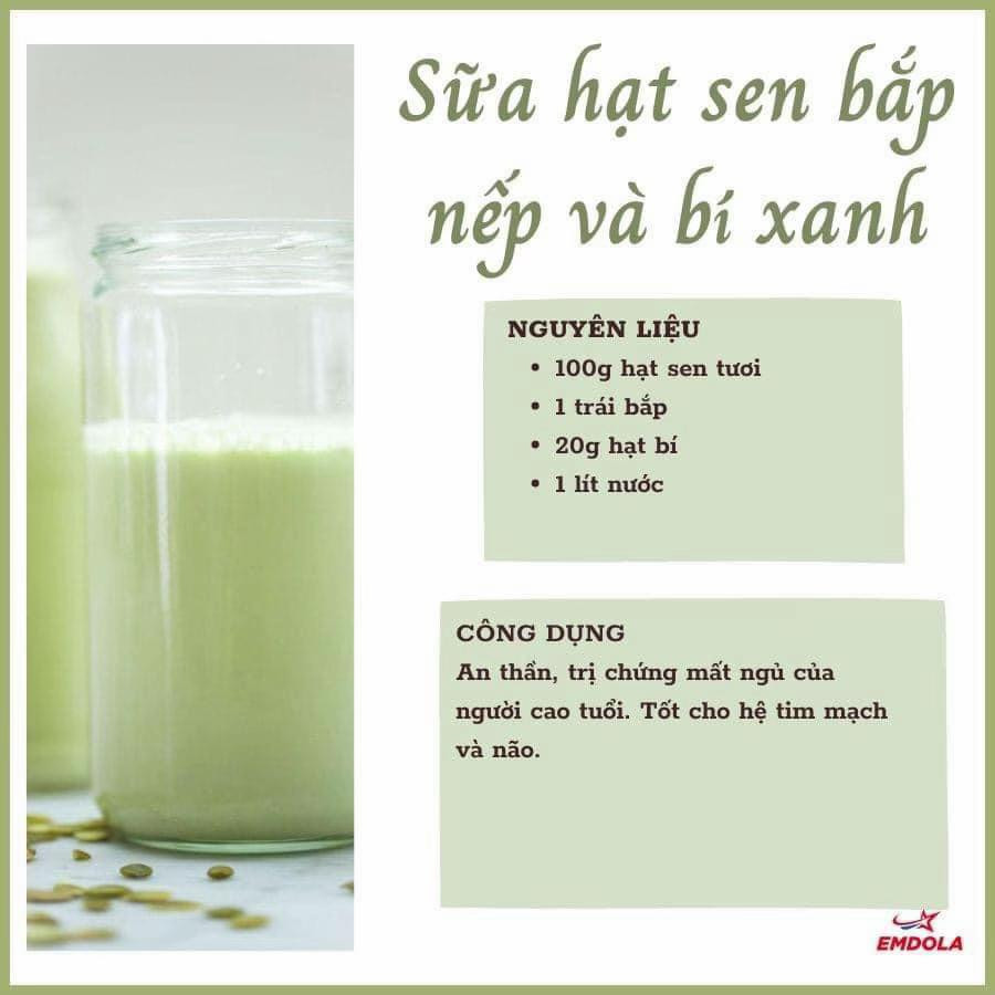Tổng hợp công thức làm sữa hạt dinh dưỡng: Sữa bắp lê, đậu xanh macca, sen bí xanh, đậu nành và hạnh nhân