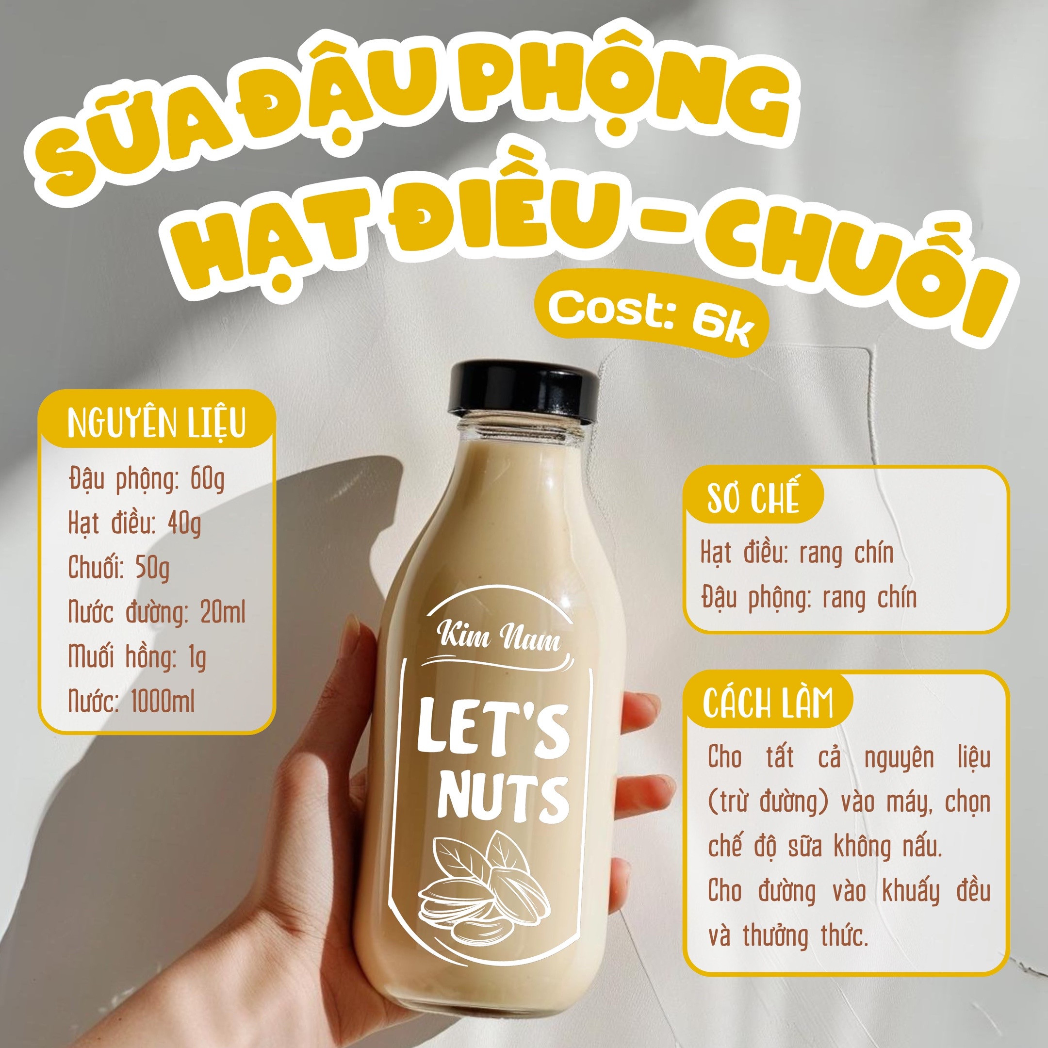 Tổng hợp công thức làm sữa hạt kinh doanh giá rẻ: Khoai tây, Mè trắng, Khoai lang tím, Đậu nành và Đậu xanh