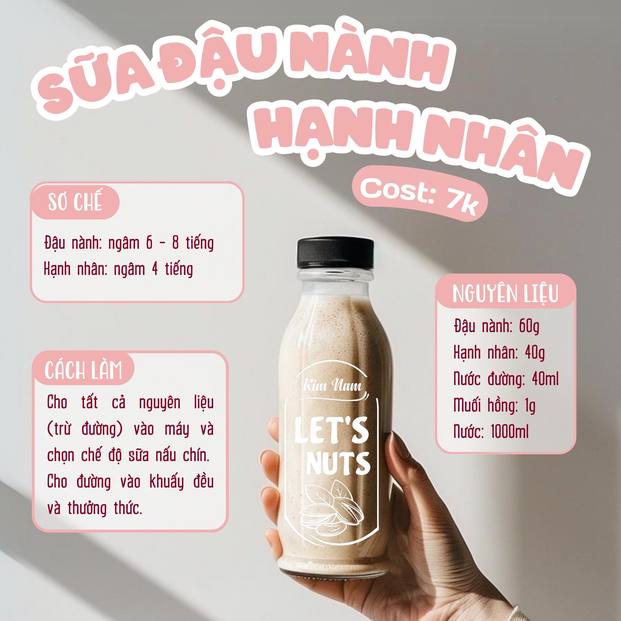 Tổng hợp công thức làm sữa hạt kinh doanh giá rẻ: Khoai tây, Mè trắng, Khoai lang tím, Đậu nành và Đậu xanh