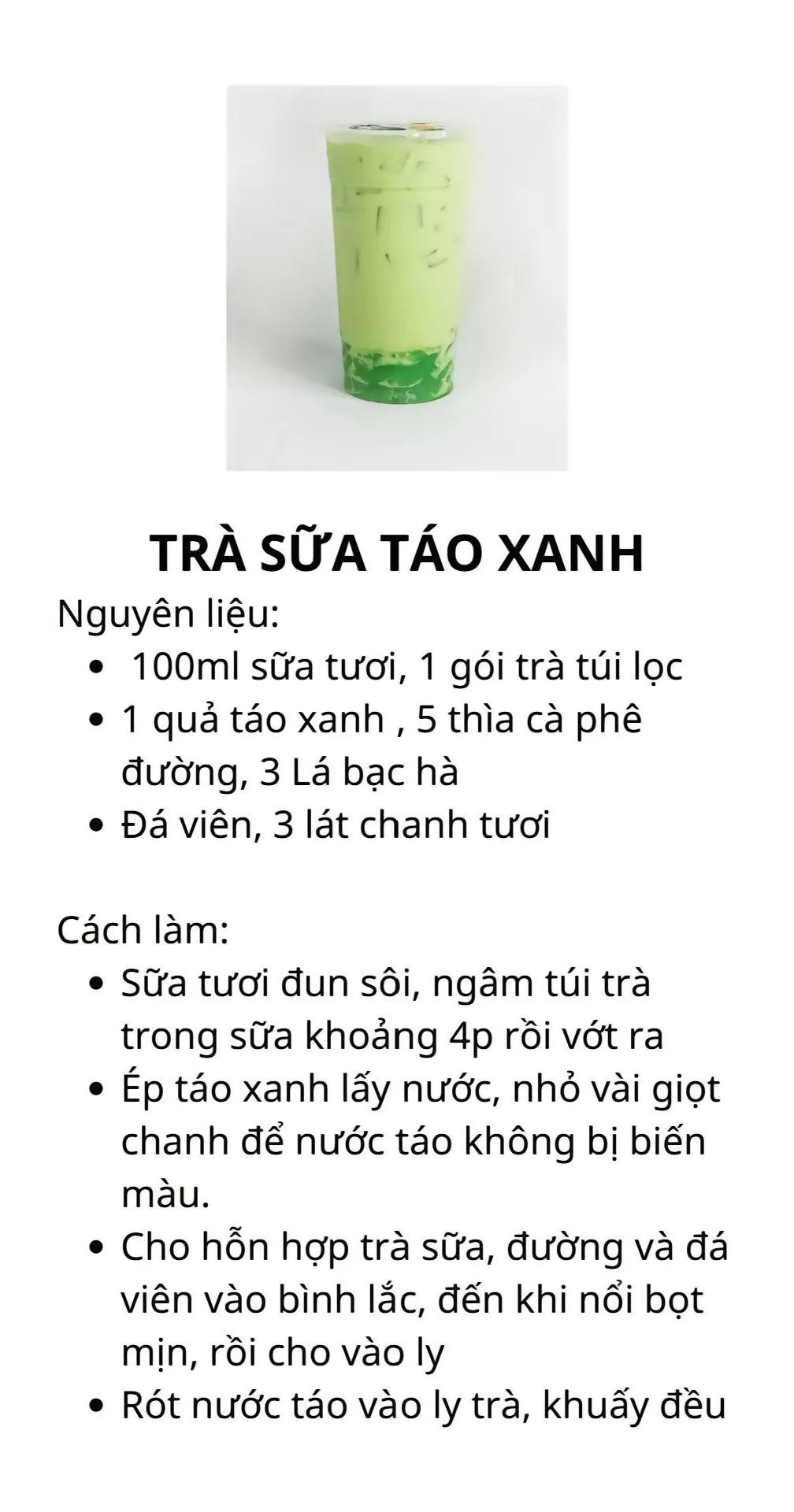 Tổng hợp công thức làm trà sữa và đồ uống trái cây ngon tại nhà