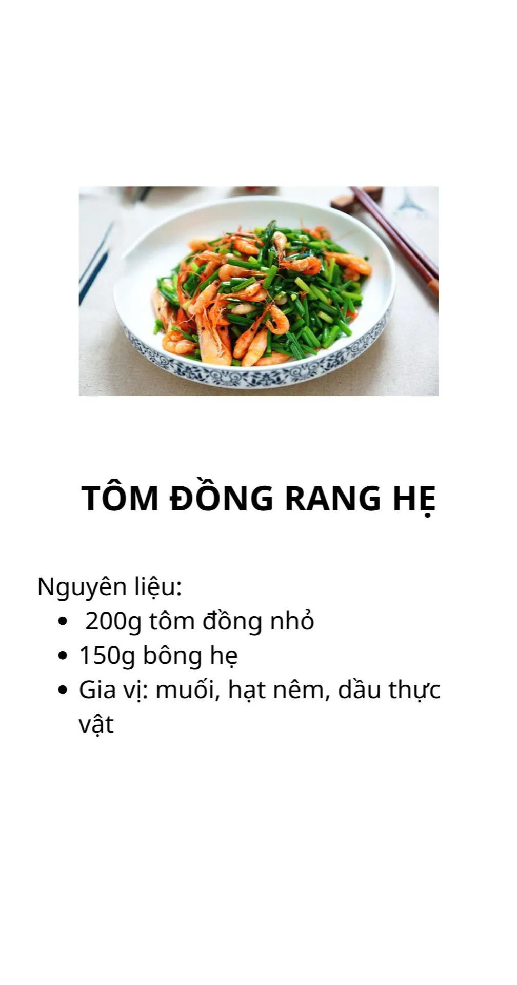 Tổng hợp công thức món ăn hải sản Việt Nam: Mực xào trứng muối, Bạch tuộc xào chua cay và Tôm đồng rang hẹ