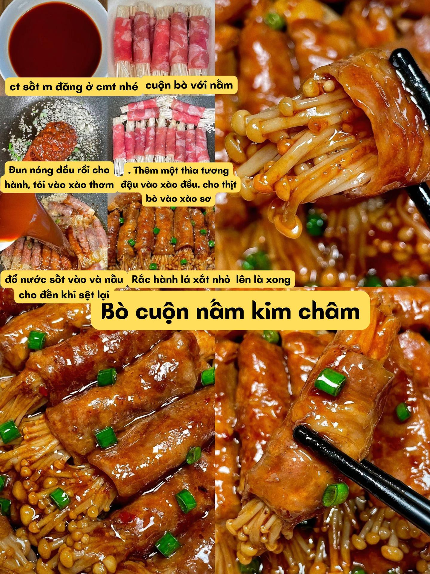 Tổng hợp công thức món ngon: Bánh khoai tây chiên giòn, Cá phi lê sốt dầu hành, Bò cuộn nấm kim châm và Tôm dầu giấm
