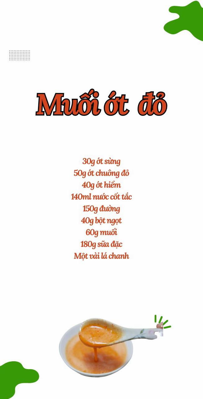 Tổng hợp công thức muối ớt chấm ngon: Muối ớt đỏ, xanh và muối lá é