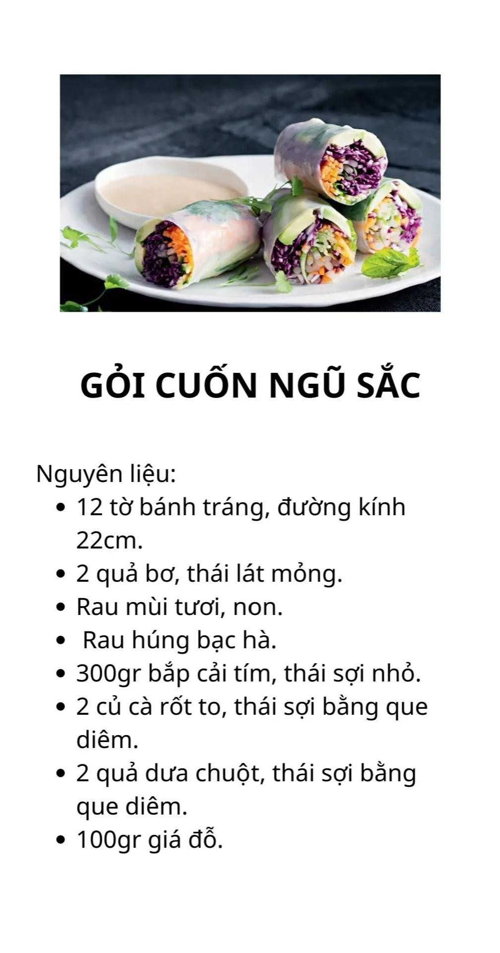Tổng hợp công thức nấu ăn chay: Miến xào chay, Gỏi cuốn ngũ sắc và Đậu hũ non xốt nấm