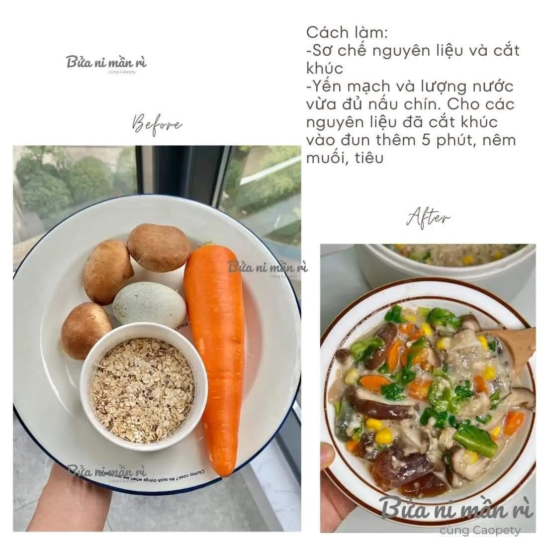 Tổng hợp công thức nấu ăn Eat Clean: Cháo yến mạch, canh rau trứng và hấp đậu hũ bông cải tôm
