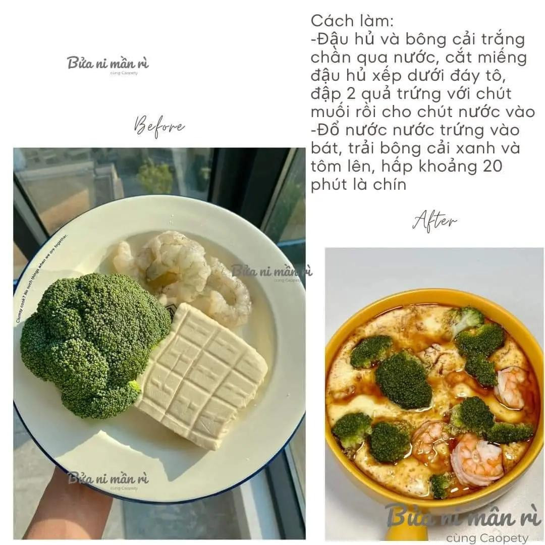 Tổng hợp công thức nấu ăn Eat Clean: Cháo yến mạch, canh rau trứng và hấp đậu hũ bông cải tôm