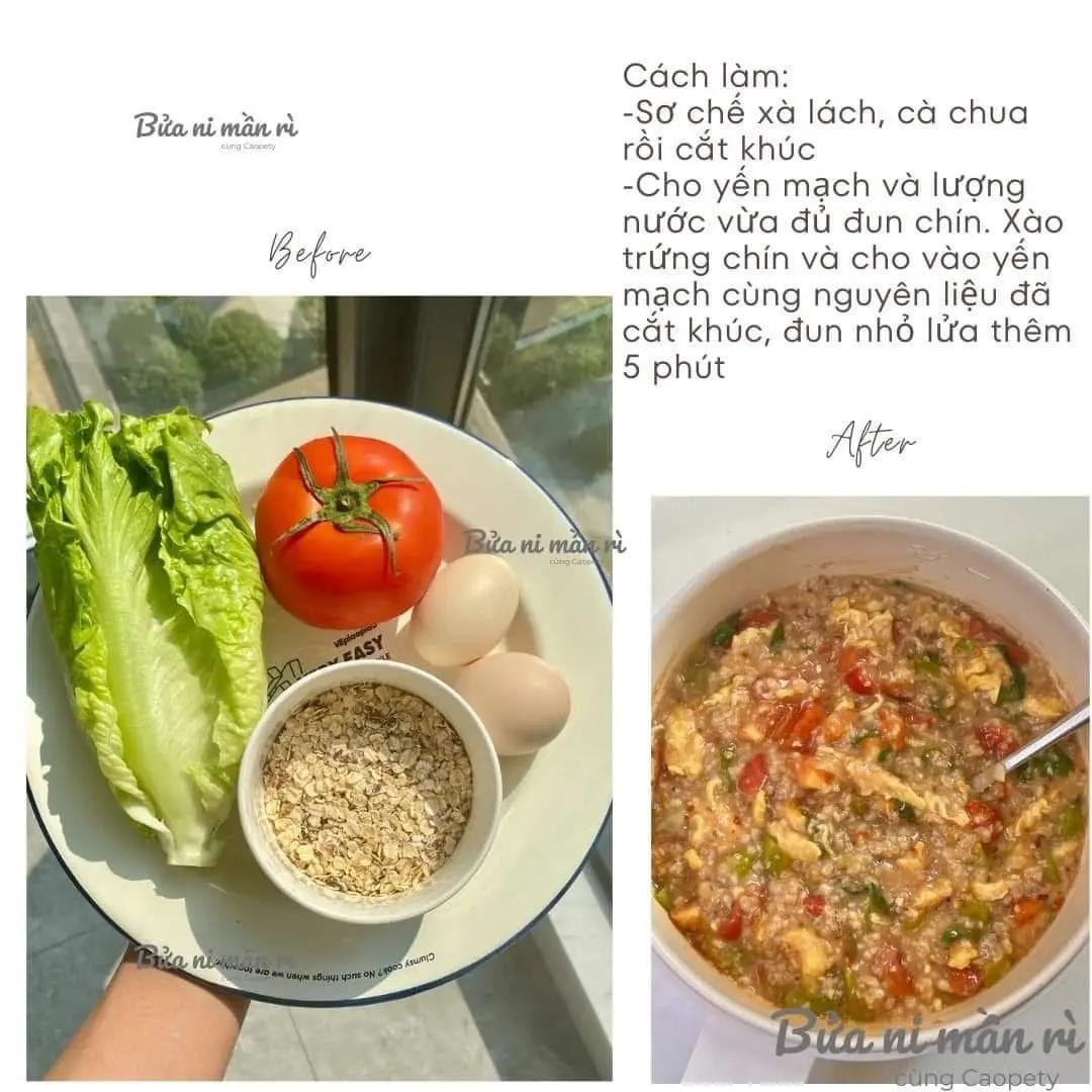 Tổng hợp công thức nấu ăn Eat Clean: Cháo yến mạch, canh rau trứng và hấp đậu hũ bông cải tôm