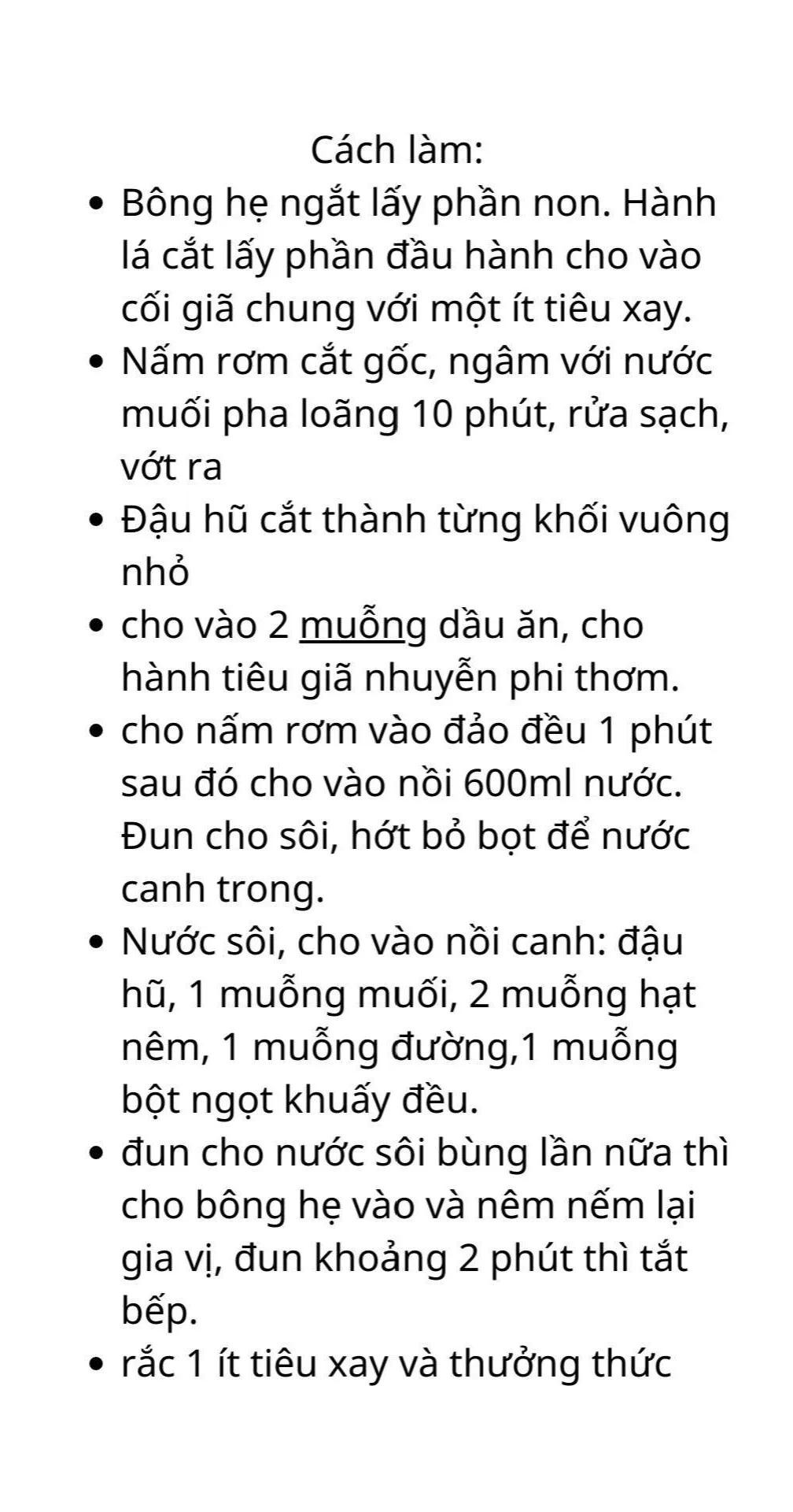 Tổng hợp công thức nấu ăn Việt Nam: Canh chua cá lóc, canh thịt bò nấm kim châm và canh hẹ nấu nấm
