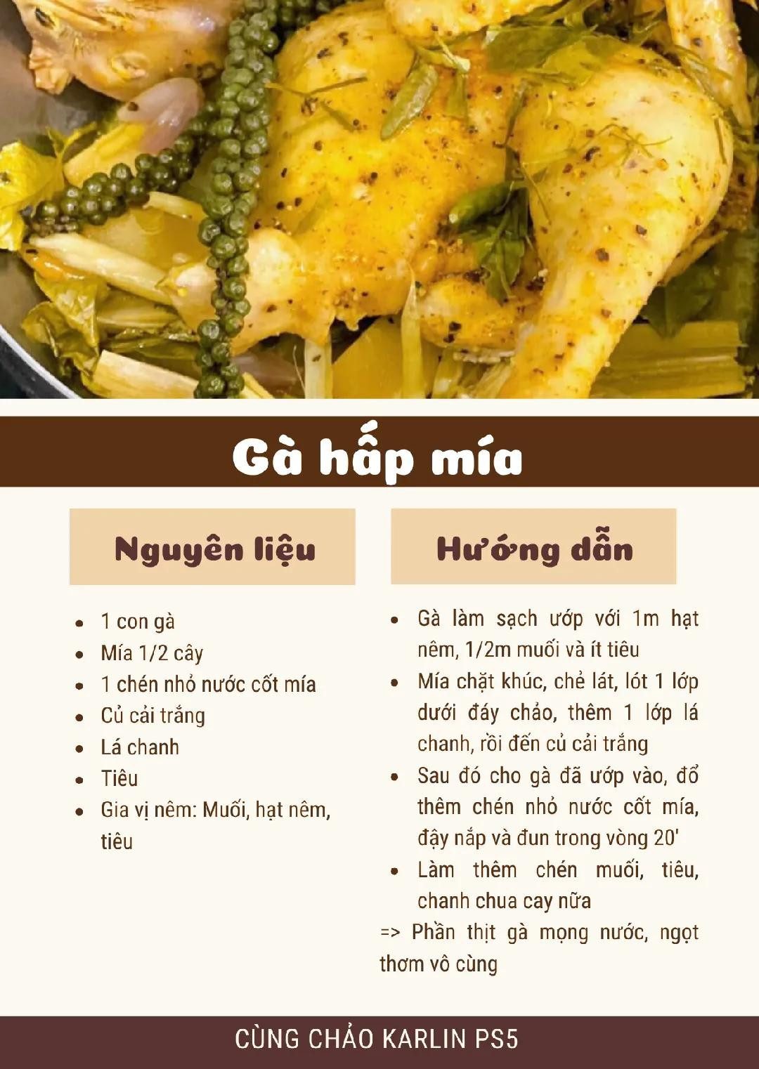 Tổng hợp công thức nấu ăn: Vịt nấu chao, Chè chuối, Trứng non xào, Gà hấp mía và Cá hồi sốt cam