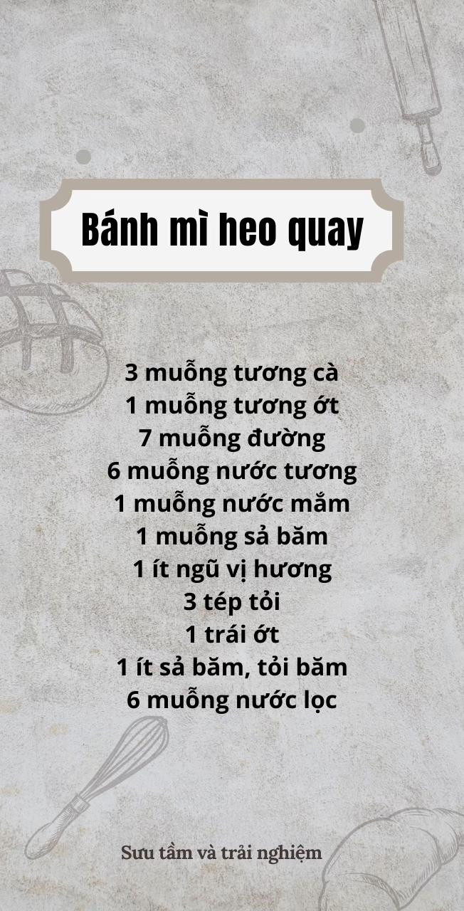 Tổng hợp công thức nước sốt bánh mì ngon: Ốp la, xá xíu, thịt nướng và heo quay