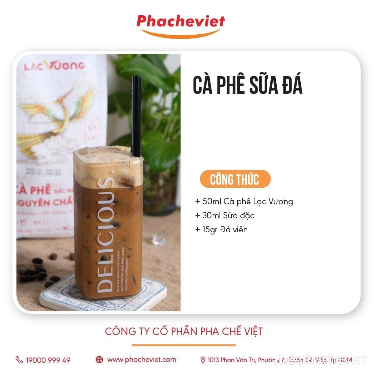 Tổng hợp công thức pha chế cà phê Việt Nam: Cà phê sữa tươi, Bạc xỉu đá, Cà phê đen đá và Cà phê sữa đá