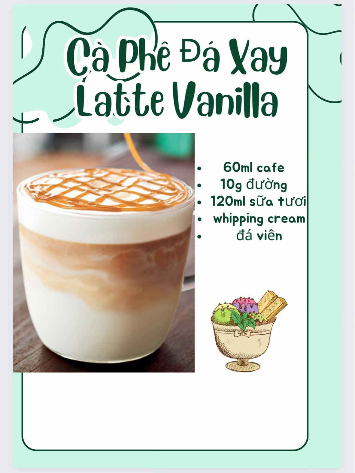 Tổng hợp công thức pha chế các loại Cà phê đá xay ngon: Sữa Đá, Thạch, Chocolate, Cookie và Dừa