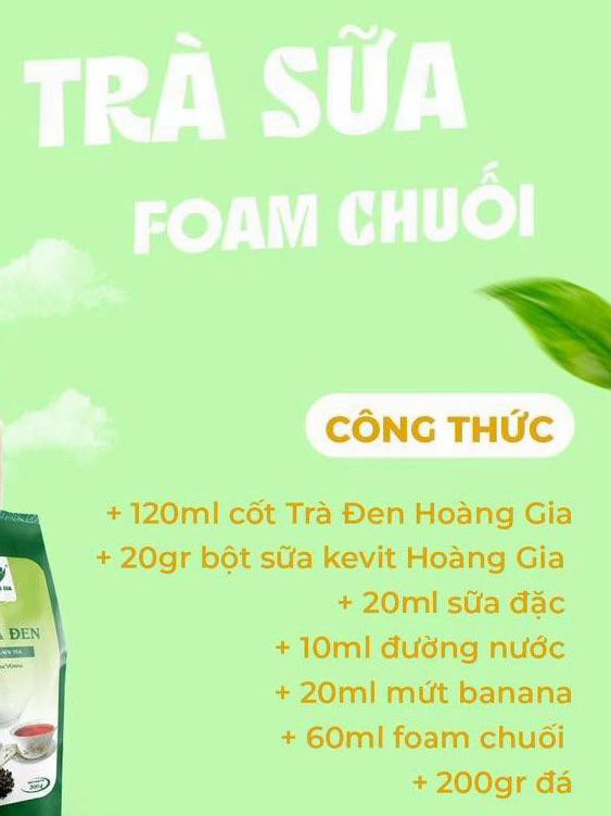 Tổng hợp công thức pha chế đồ uống: Cà phê trứng muối phô mai, Trà sữa foam chuối, Trà xoài chanh dây và Trà xoài Oolong nướng