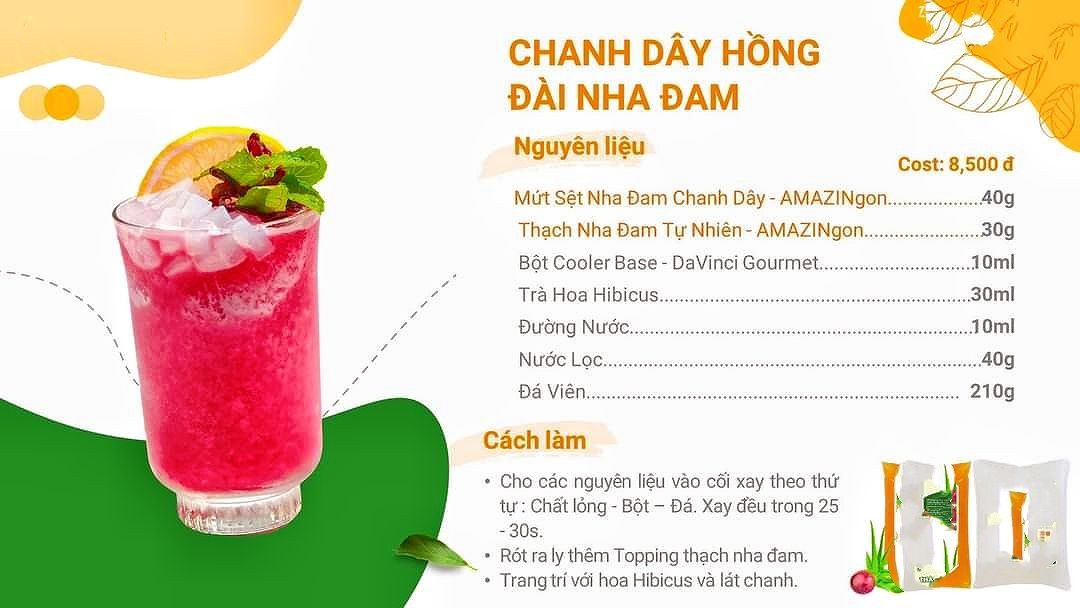 Tổng hợp công thức pha chế đồ uống Chanh Dây: Trà Vải, Panna Cotta, Mojito và Mật Ong