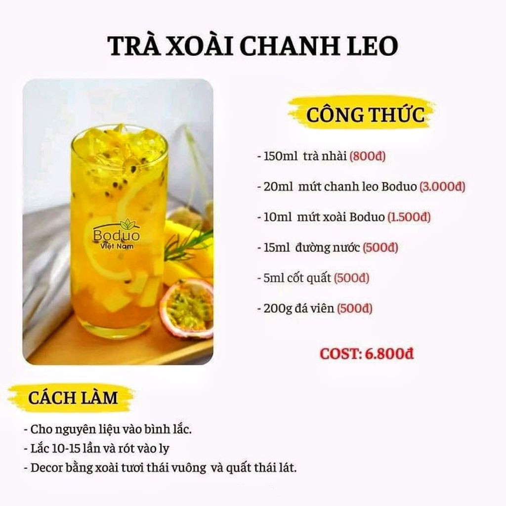 Tổng hợp công thức pha chế đồ uống Chanh Dây: Trà Vải, Panna Cotta, Mojito và Mật Ong