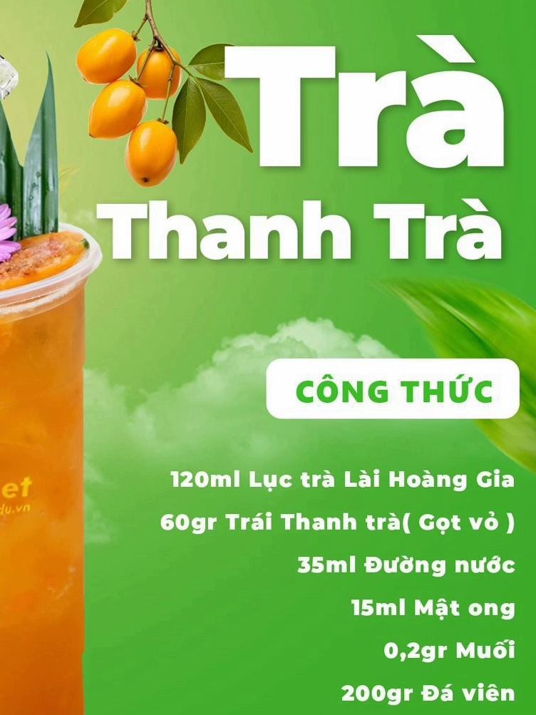 Tổng hợp công thức pha chế đồ uống: Hồng Trà Tắc Xí Muội, Trà Thanh Trà và Thanh Trà Cam Hạt Chia