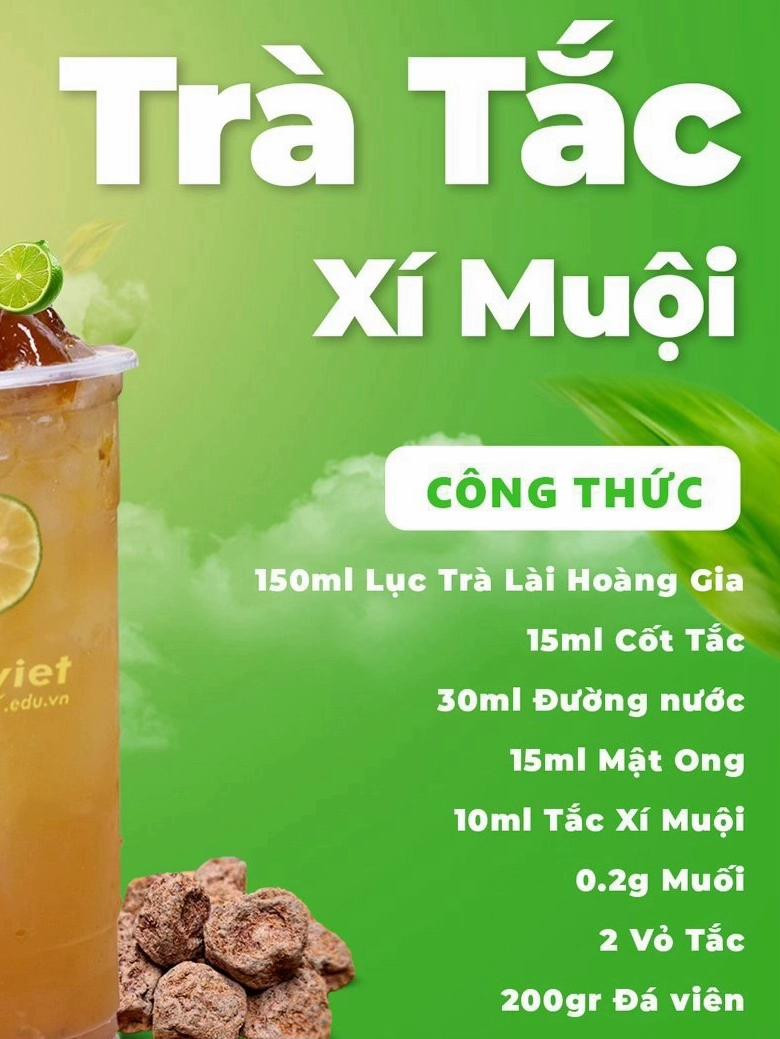Tổng hợp công thức pha chế đồ uống: Hồng Trà Tắc Xí Muội, Trà Thanh Trà và Thanh Trà Cam Hạt Chia