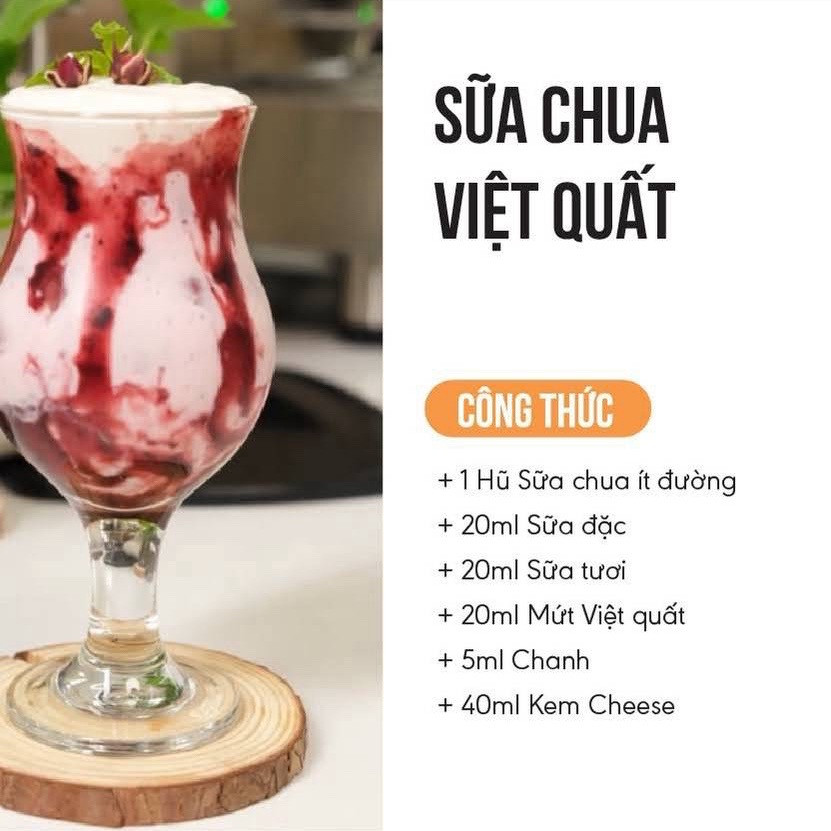 Tổng hợp công thức pha chế đồ uống: Matcha Latte, Cà Phê Cốt Dừa, Cam Cà Phê và Sữa Chua Việt Quất