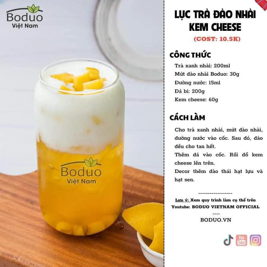 Tổng hợp công thức pha chế đồ uống mùa Trung Thu: Đào Sả Ưu Phiên, Lục Trà Cam Vàng Đào Nhài và Tí Muội Mận Đào