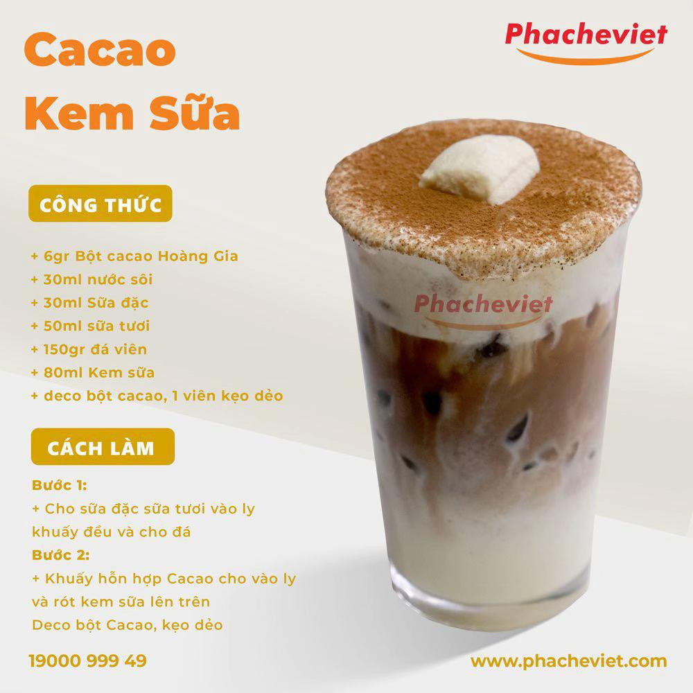 Tổng hợp công thức pha chế đồ uống ngon: Matcha Sữa Gấu, Cacao Kem Sữa, Bạc Xỉu Lá Mint và Matcha Kem Sữa
